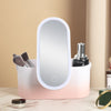 Storage Box LED Makeup Mirror Portable Portable Travel Makeup Organizer Carrying Box with Mirror LED