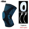 1 Piece Knee Brace Strap Patella Medial Support Strong Meniscus Silicone Compression Protection Sport Knee Pads Running Basket