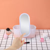 Storage Box LED Makeup Mirror Portable Portable Travel Makeup Organizer Carrying Box with Mirror LED