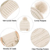 Womens Winter Warm Sets Knitted Fur Pompoms Beanie Hat Circle Loop Scarf Touch Screen Gloves Winter Favor Accessories