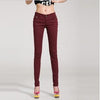 New Autumn Fashion Pencil Jeans Woman Candy Colored Mid Waist Full Length Zipper Slim Fit Skinny Women Pants