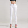 New Autumn Fashion Pencil Jeans Woman Candy Colored Mid Waist Full Length Zipper Slim Fit Skinny Women Pants