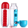 Sports Plastic Water Bottle Combine Daily Pill Boxes