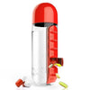 Sports Plastic Water Bottle Combine Daily Pill Boxes